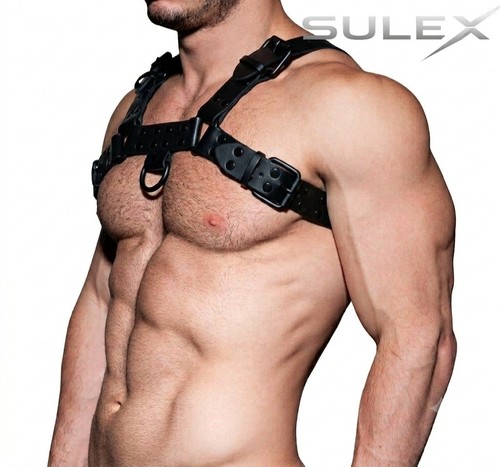 Men leather bondage body chest - men,