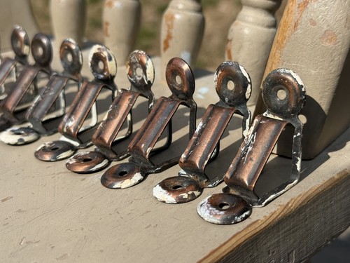 Vintage copper stair rod clip