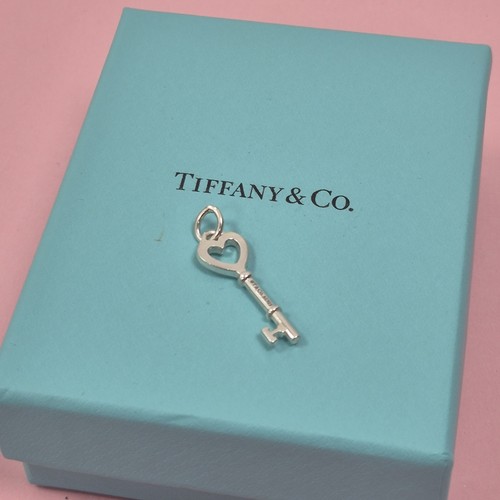 Tiffany silver heart key - &,