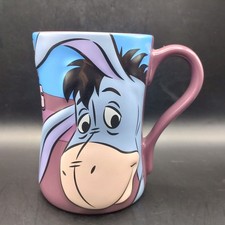 Disney Store Exclusive Eeyore Large Graphic Embossed Tall Mug Retired H13cm VGC