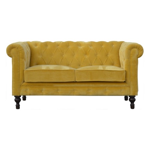 Mustard velvet upholstered - velvet,