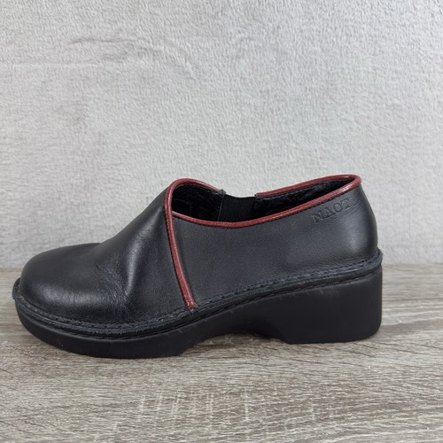 Naot black leather - black,