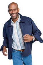 Mens zip cotton jacket - zip, with