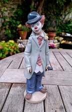 Lladro 5472 Circus Sam Clown & Violin Figurine