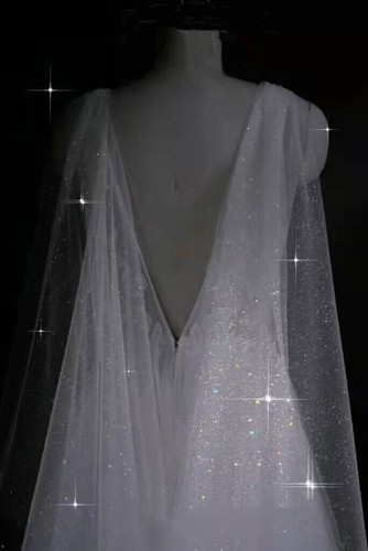 Sparkle starry tulle black - ,