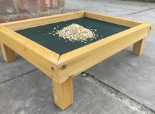 Wooden Ground Wild Bird Feeder