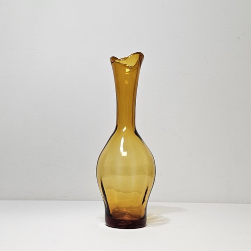 Blenko amber bottle vase joel - bottle, vase,