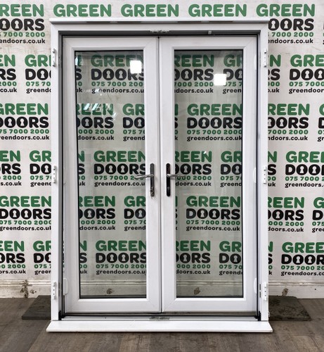 White upvc french door - white,