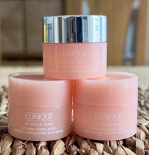 CLINIQUE 3 x All About Eyes for Dark Circles Puffs TRAVEL SIZE AUTHENTIC 5ml NEW