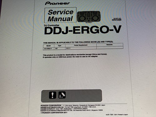 Pioneer ddj ergo service - pioneer, ddj-ergo-v