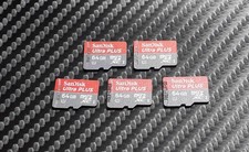 X5 SanDisk Ultra Plus 64GB micro SD Card Memory JobLot SDXC Cards Five Pieces