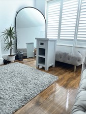 Narrow chest of  Drawers 2 Shelves Bedroom Hallway Kitchen solid wood heavy 