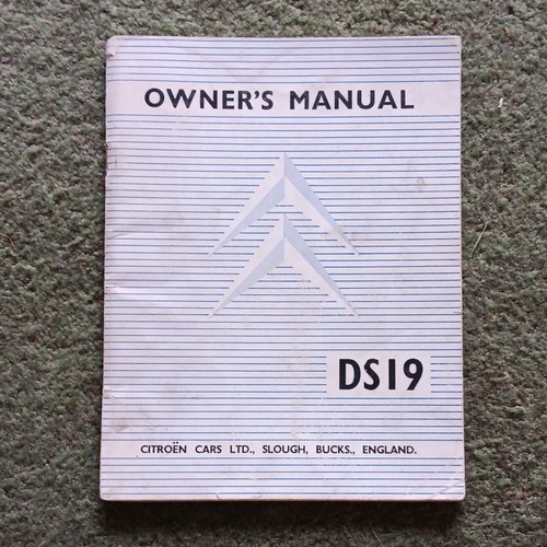 Classic citroen ds19 - ds19, owner's