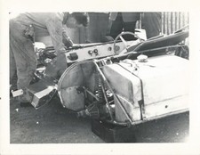 LOTUS-BRISTOL OF MIKE ANTHONY 5 AUGUST 1957 B/W PHOTOGRAPH