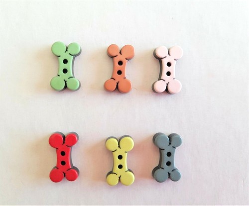 Bone shaped craft buttons - 25,