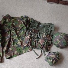 Army Soldier/Cadets, Camo Outfit, Airsoft, Webbing Vest Helmet Jacket, 11-15 yrs