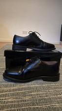 Grafters XM620A, Black Capped OXFORD Cadet Shoes, Size 9