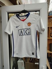 Man United Top Kids Size Large White Good Condition