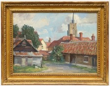 Framed Mid 20th Century Oil - Ashwell, Hertfordshire