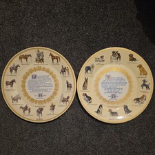 Aynsley “The Horse” and "The Dog" Plate Bundle 1976 Excellent Condition 