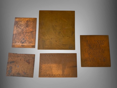 Antique copper printing - copper, plates
