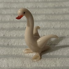Vintage Murano Art Glass Swan Duck Bird Figurine Ornament Handmade/ Blown 