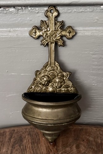 Vintage brass holy - vintage, font