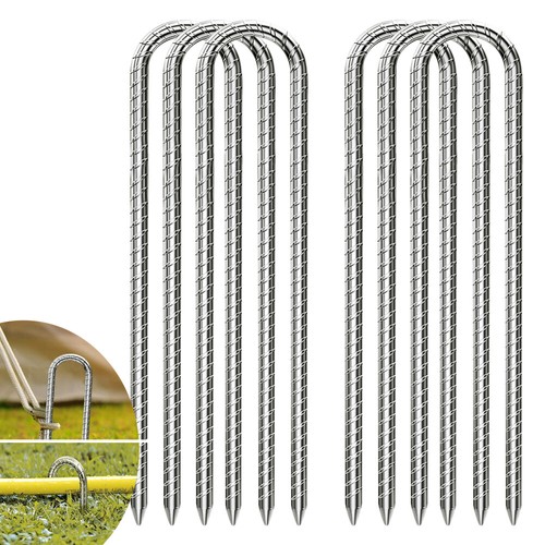 Heavy duty steel tent pegs - 6x,
