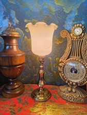 Antique Art Deco Brass Lamp – Polished British Classic 1920–1950