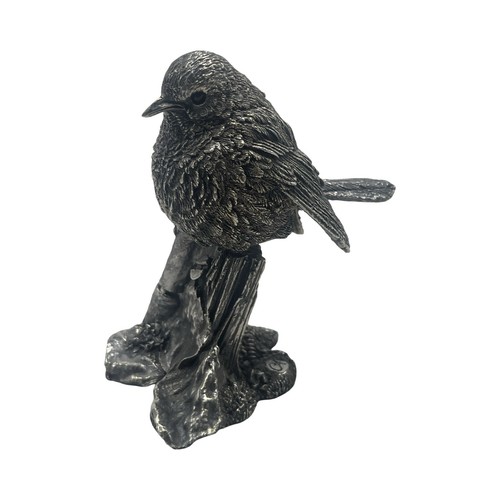 Silver robin statue - silver, country