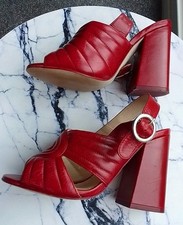 ZARA SIZE 3 RED LEATHER