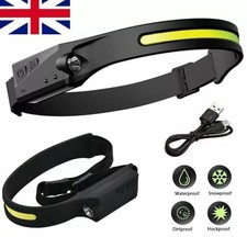 Luxelight Led Headtorch, Super Bright 230° Wide Beam Headlamp with Motion Sensor