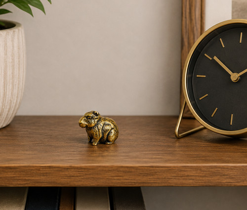 Solid brass capybara rodent - solid,
