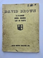 DAVID BROWN TRACTOR FOUR CYLINDER DIESEL ENGINE PARTS CATALOGUE DBT244