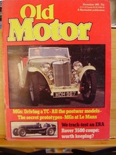 OLD MOTOR  MAGAZINE NOVEMBER