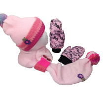 Women Girls Pink Woolly Hat