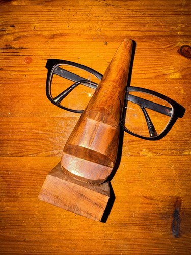 Vtg wooden eyeglass - vtg, stand