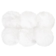 6Pcs Faux Fur Pom Poms for