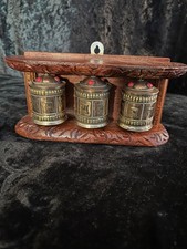 Buddhist prayer wheel set - buddhist,