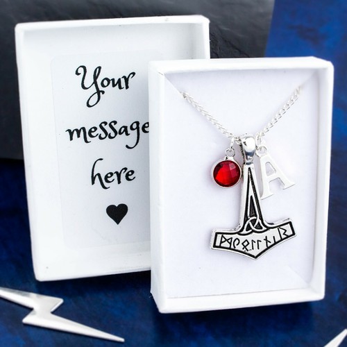 Mjolnir necklace personalised - mjolnir, necklace,