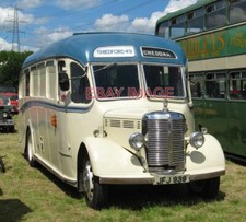 PHOTO  BUS BEDFORD OB / DUPLE VISTA MOBILE CARAVAN JFJ 939 ALDHAM OLD TYME RALLY