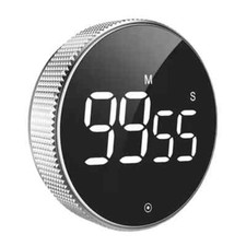 LED Digital Round Timer Manual Countdown Alarm Rotary Clock Magnetic Stopwatch