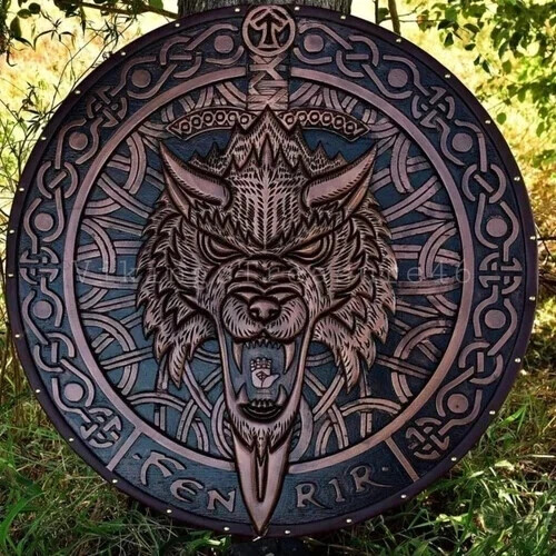 Fenrir wolf carved - 24'',