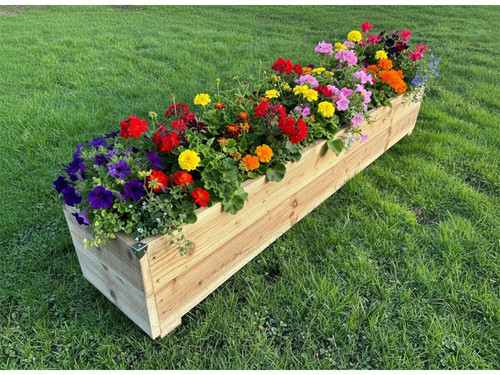 Strong wooden garden planter - strong,