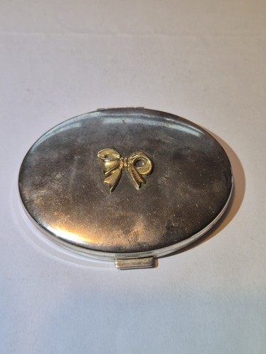 Vintage oval silver tone - silver,
