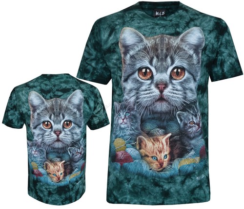 Tie dye shirt kittens in - tie,