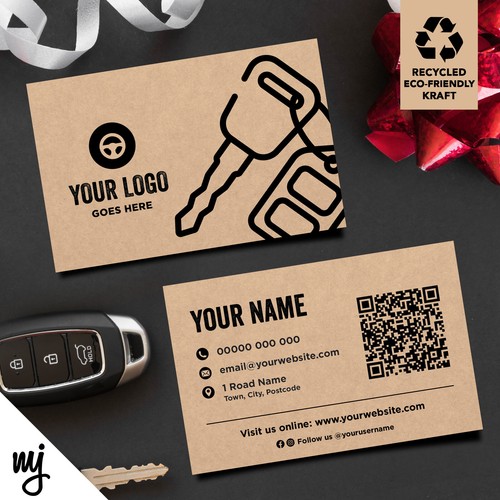 Kraft business cards eco - kraft,