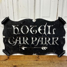 Vintage Sign Hotel Car Park