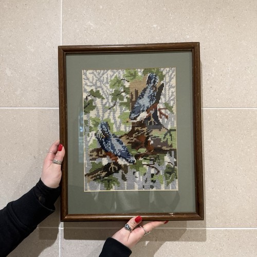 Needlepoint bird art work - needlepoint,