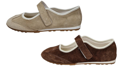 Suede single strap mary - m&s,